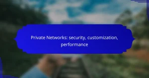Private Networks: security, customization, performance